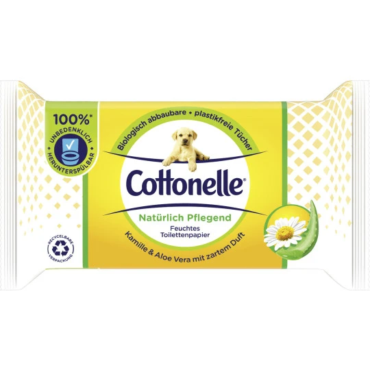 Feuchtes Toilettenpapier Natürlich Pflegend Kamille & Aloe Vera 42ST